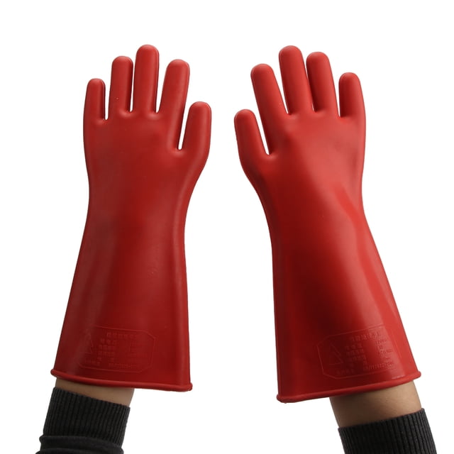 Guantes de Aislamiente Eléctrico, 12000V Anti Electricidad 2 Piezas Glove Aislante de Alto Voltaje para el Hogar para electricista