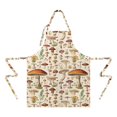 thumbnail image 2 of Colorful Mushroom Botanical Beige Pattern Apron-Garden Aprons for Women with Pockets-Cotton Linen Waterproof Kitchen Cooking Gardening Aprons Adjustable for Kitchen,Cooking,BBQ and Salon 33x27 Inch, 2 of 7