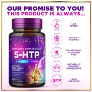 5-HTP Supplement - 200mg per Serving - Extra Strength 5HTP from Griffonia Simplicifolia - Supports Restful Sleep, Natural Calm & Brain Health - 5 Hydroxytryptophan - Bottled in USA - 120 Capsules