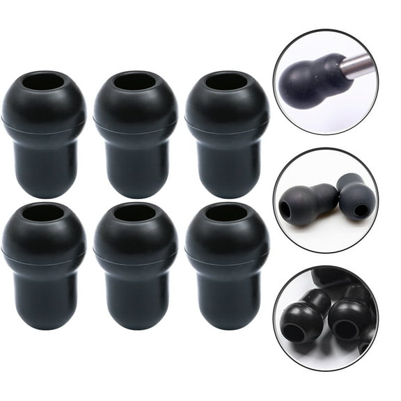 QIFULL 6Pcs Ear Buds Replacement Tips for Stethoscope in Black for Medical Use with Ear Protection