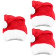 thumbnail image 2 of FELTECHELECTR 3 gorros navideños de Papá Noel de peluche para mujer y hombre, regalo de Navidad., 2 of 6