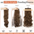 thumbnail image 7 of Clip In Hair Extensions,  Long Layered Soft Invisible Synthetic Curly Wavy Hairpieces for Women, 4 count (20 Inch, Chestnut Brown), 7 of 7