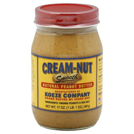 Koeze Cream Nut  Peanut Butter, 17 oz (Best Creamy Peanut Butter)