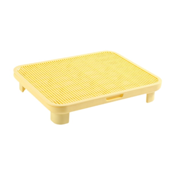 Escalón para arenero de gatos y gatitos, plataforma para el pie, práctico, reutilizable y profesional. Amarillo