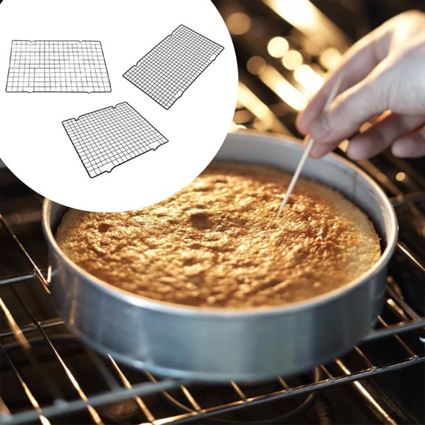 Steel Wire Bread Pizza Cake NonStick Cooling Rack Oven Tray Food Shelf Pan Household Heavy Duty