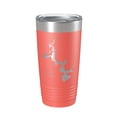 thumbnail image 1 of Lake Du Bay Map Tumbler Travel Mug Insulated Laser Engraved Coffee Cup Wisconsin 20 oz Coral, 1 of 1