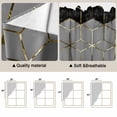thumbnail image 5 of Ombre Gray Geometric Swag Valances for Windows, Kitchen Window Curtains Over Sink, Modern Abstract Art Window Treatment Curtains for Living Room/Bedroom Curtains 2 Panel Sets 36"x45", 5 of 8