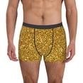 thumbnail image 1 of Balery Gold Glitter Calzoncillos bóxer para hombre, ropa interior de algodón suave y transpirable con cinturilla de nailon-Small, 1 of 5