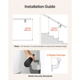 thumbnail image 4 of VEVOR Pasamanos de Escalera de Pared, Aluminio Galvanizado Negro, Diámetro de Tubo 32 mm, para Interior y Exterior, Pasamanos Industrial para Escalones, Balaustre de Seguridad, 4 of 9