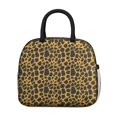 thumbnail image 2 of Insulated Lunch Bag for Women, Floral Print Oxford Fabric Lunch Box, Leakproof Thermal Cooler Tote for Work, School & Picnic, Leopard Animal Print, 2 of 5