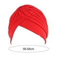 thumbnail image 6 of NIBOLOG Pleated Turban Hat Breathable Stretchy Anti-UV Sun-proof No Brim Beanie Hat Party Accessories, 6 of 8