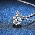 thumbnail image 6 of Moissanite Diamond Pendant Necklaces for Women, Best Jewelry 1-2 Carat 925 Sterling Silver Engagement Necklace Women Platinum Plated Wedding  Necklace, 6 of 17