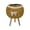 Yellow-1, variant on Woven Style Stand with Wooden Tripod Legs - Decorative Indoor Outdoor Flowerpot Holder for Home, Rattan Flowerpot Basket Tree Pot Holder Stand for Living Room Balcony
