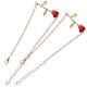 thumbnail image 4 of 2 pulseras de rosas rojas de moda, ajustables y elegantes, regalo de joyería para mujeres y niñas (doradas)., 4 of 5