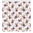 thumbnail image 3 of Ambesonne Dog Shower Curtain, Watercolor Bowties Pets, 69"Wx70"L, Pale Brown Pale Pink, 3 of 3