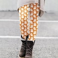 thumbnail image 4 of Gibobby Leggings con bolsillos dama Leggings con estampado Halloween para mujer Leggings elásticos pantalones casuales botas pantalones（Dorado， S), 4 of 5