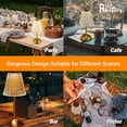 thumbnail image 3 of Cordless Table Lamp, Rechargeable Battery Operated Lamp, 3 Way Modes & Stepless Dimmable LED Touch Lamp, Portable Crystal Gold Metal Beside Lamps for Bedroom Living Room Restaurant Outdoor, 3 of 5