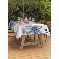 thumbnail image 2 of Outdoor Tablecloth with Umbrella Hole and Zipper, Blue Fall Rectangle Table Cloth 54x80 Inch Waterproof Tablecloth, Thanksgiving Pumpkins Weeping Botanical Picnic Table Cover for Patio Camping, 2 of 7