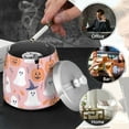 thumbnail image 4 of Yayeee Ashtray with Lid for Cigarette Smokeless Stainless Steel Home Ash Holder, Cartoon Halloween Ghosts, 4 of 7