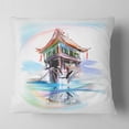 thumbnail image 2 of Designart Pagoda in Vietnam - Abstract Throw Pillow - 18x18, 2 of 5
