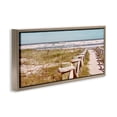 thumbnail image 4 of Stupell Industries Eastern Beach Walkway Landscape Photography Brown Floater Framed Canvas Art Print Wall Art, 31 x 14, 4 of 10