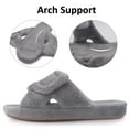 thumbnail image 5 of Women's Arch Support Slippers Memory Foam Orthotic Heel Cup Arthritis Edema House Shoes with Velcro Closure, Gray 8, 5 of 6