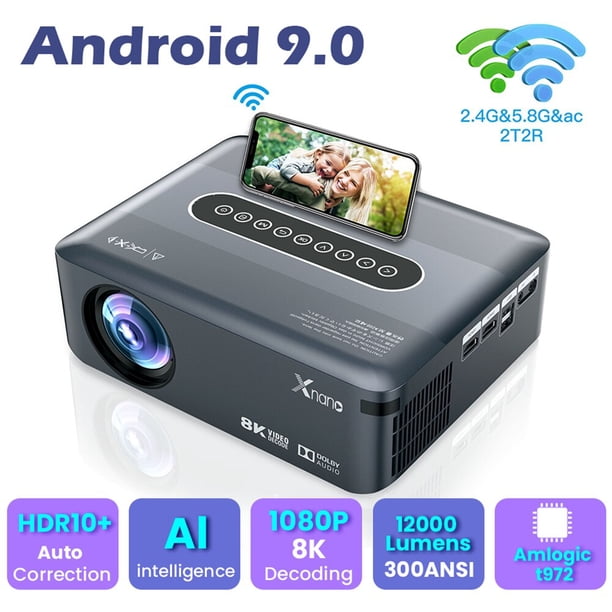 Projecteur Transpeed 12000 Lumens Android 9.0 Amlogic T972 300ANSI Dual ...