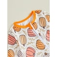 thumbnail image 6 of Halloween Baby Girls Boys Outfits Pumpkin Ghost Long Sleeve Romper One Piece Zipper Jumpsuit Holiday Western Clothes, 6 of 8