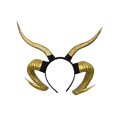 thumbnail image 2 of Devil Sheep Headband Punk for Costume Party Stage Performance Halloween Gold, 2 of 9