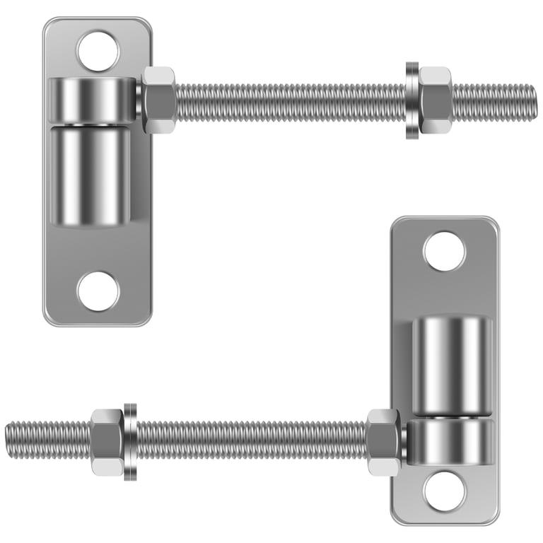 ZOOKASEA 304 Stainless Steel Gate Hinges - Heavy Duty 5/8" Pin, 4-Pack, Wall Mount, Holds Up To 600 Lbs