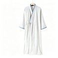 thumbnail image 1 of Mens Summer Robe Cotton Lightweight Bathrobe, Long Kimono Robe, Breathable Soft Bath Robe For Summer, Lounge & Shower Loose Fit Pajama, 1 of 7