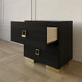 thumbnail image 3 of CraftPorch  Modern Luxurious 2-Drawers Nightstand White, 3 of 5