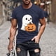 thumbnail image 1 of Blusas y camisas de manga corta y cuello redondo para hombre. Blusas/camisetas de manga corta con cuello redondo y estampado de Halloween para hombre. Blusa para hombre., 1 of 5