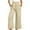 Beige, variant on Women's Loose Linen Pants Casual Lightweight Elastic Waist Lounge Pants Wide Leg Trousers with Pocket Summer Trendy Baggy Beach Long Pant