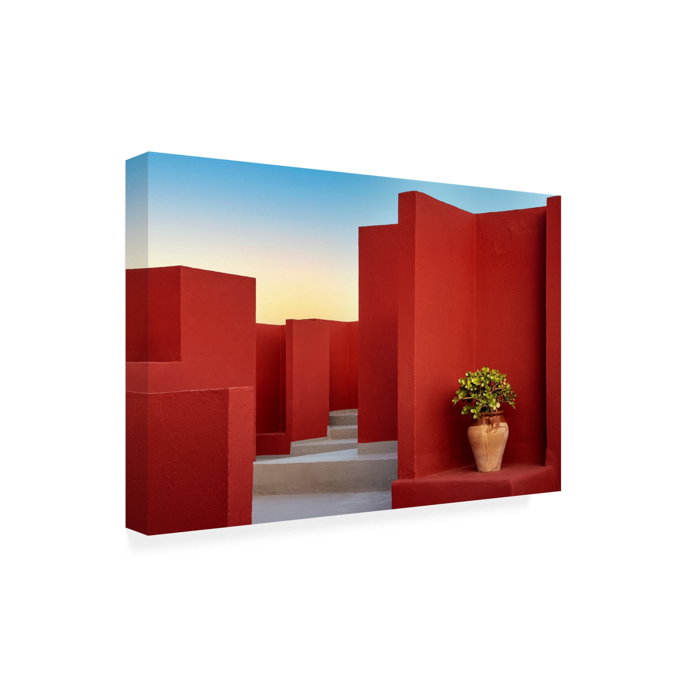 Trademark Fine Art Linda Wride  Muralla Roja 51 Canvas Wall Art