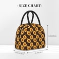 thumbnail image 2 of Xecao Chocolate Plaid Sunflower A Lunch Bag , an insulated, reusable tote bag perfect for adults of all genders, ideal for work, office, picnics and beach trips, 2 of 6