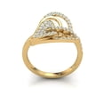 thumbnail image 3 of Natural 0.5carat Round Cut Diamond Prong Fancy Women's Bridal Heart Ring Anniversary Band Solid 14K Gold FG VS, 3 of 3