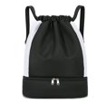 thumbnail image 2 of Mochila con cordón, bolsa de fitness de gran capacidad, bolsa de viaje de tela Oxford separada para ropa seca y húmeda, paquete de mochila con bolsillo, 2 of 6