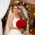 thumbnail image 3 of 36PCS Artificial Silk Flowers Realistic Roses Bouquet Long Stem for Home Wedding Decoration Party, 3 of 6
