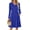 2 Blue, variant on Long Sleeve Dresses for Women V Neck Casual Fall Dress Button Floral Midi Dresses with Pockets