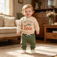 thumbnail image 5 of TOWED22 Baby Boy Clothes 2Pcs Fall Winter Long Sleeve Sweatshirt with Pants Set Toddler Cute Print Outfits, 5 of 8