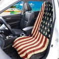 thumbnail image 3 of XYZCANDO Terry Cloth Car Seat Covers Portable Microfiber, Compatible with Automotive Truck Seat, for Trucks Vans Sedan, Star Stripe Design, 3 of 7