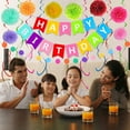 thumbnail image 4 of PENGXIANG Birthday Decorations, Rainbow Birthday Party Decorations for Women, Girls Happy Birthday Party Decorations with Birthday Banner, Paper Pom Poms and Colorful Banner for Birthday, 4 of 7