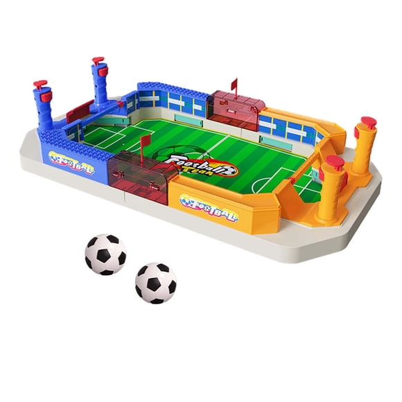 Bunblic Mini Interactive Foosball Game Mini Table Soccer Game Parent Child Interactive Portable Tabletop Football Game Toy for Family 2 Balls