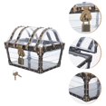 thumbnail image 3 of 1pc Pirate Treasure Chest Children‘s Treasure Chest Retro Plastic Treasure Chest Toy, 3 of 6