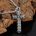 thumbnail image 2 of SHIQI-Nordic Viking Athelstan's Cross Ragnar Amulet Necklace - Double Side, 2 of 4