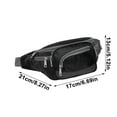 thumbnail image 2 of Xfvqtps Waist Bag for Men Multiple Pockets Solid Color Large Capacity Zip up Nylon Chest Bag Black, 2 of 7