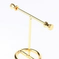 thumbnail image 3 of Yinanstore Chic Alloy Bar Wooden Base Jewelry Display Stand Earrings Hanging Rack Alloy Jewelry Rack Display Holder Stand for Shop Counter Showing , Golden StyleB-Small Size, 3 of 6