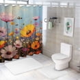 thumbnail image 7 of Fenyluxe Flowers Bee Blue Sky Pretty Shower Curtain Bathroom Decor Polyester Home Bathtubs Curtain Decoration Washable with Hooks 36x72, 7 of 7