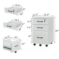 thumbnail image 3 of 3 Drawer File Cabinet Locking Filing Cabinet for A4 and Letter Size, 3 of 6